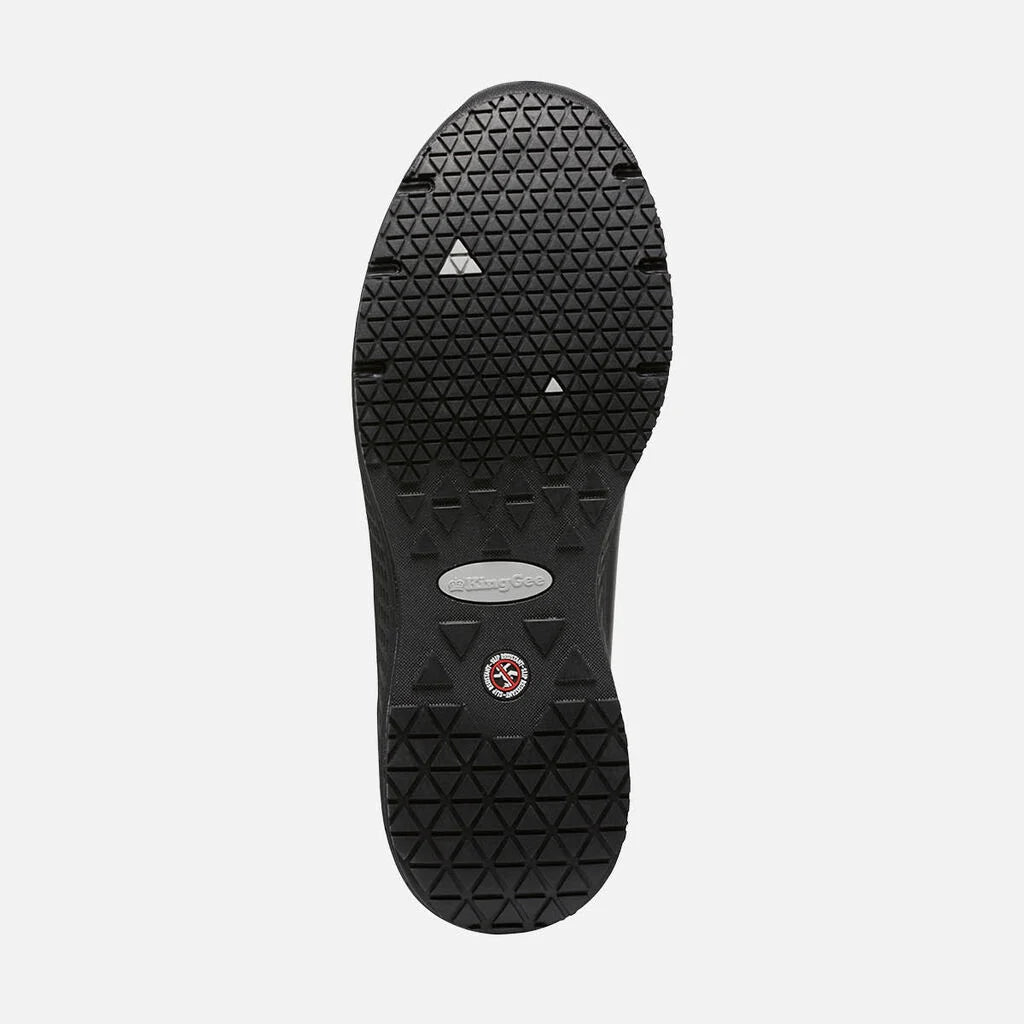 Sapatos de trabalho para mulher Superlite em pele, modelo slip-on - Preto