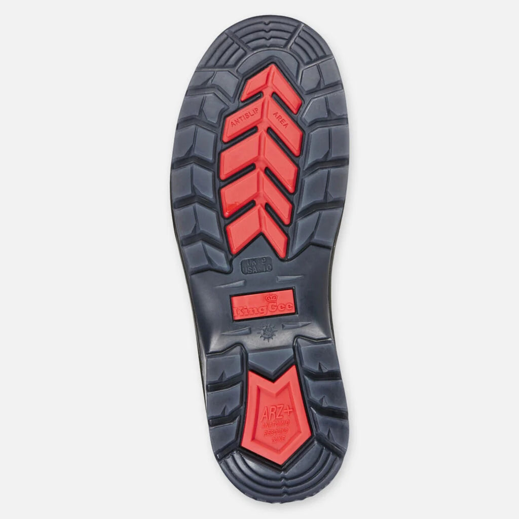 Botas de segurança com biqueira de aço e reforço lateral para profissionais da construção civil.