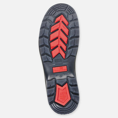 Botas de segurança com biqueira de aço e reforço lateral para profissionais da construção civil.