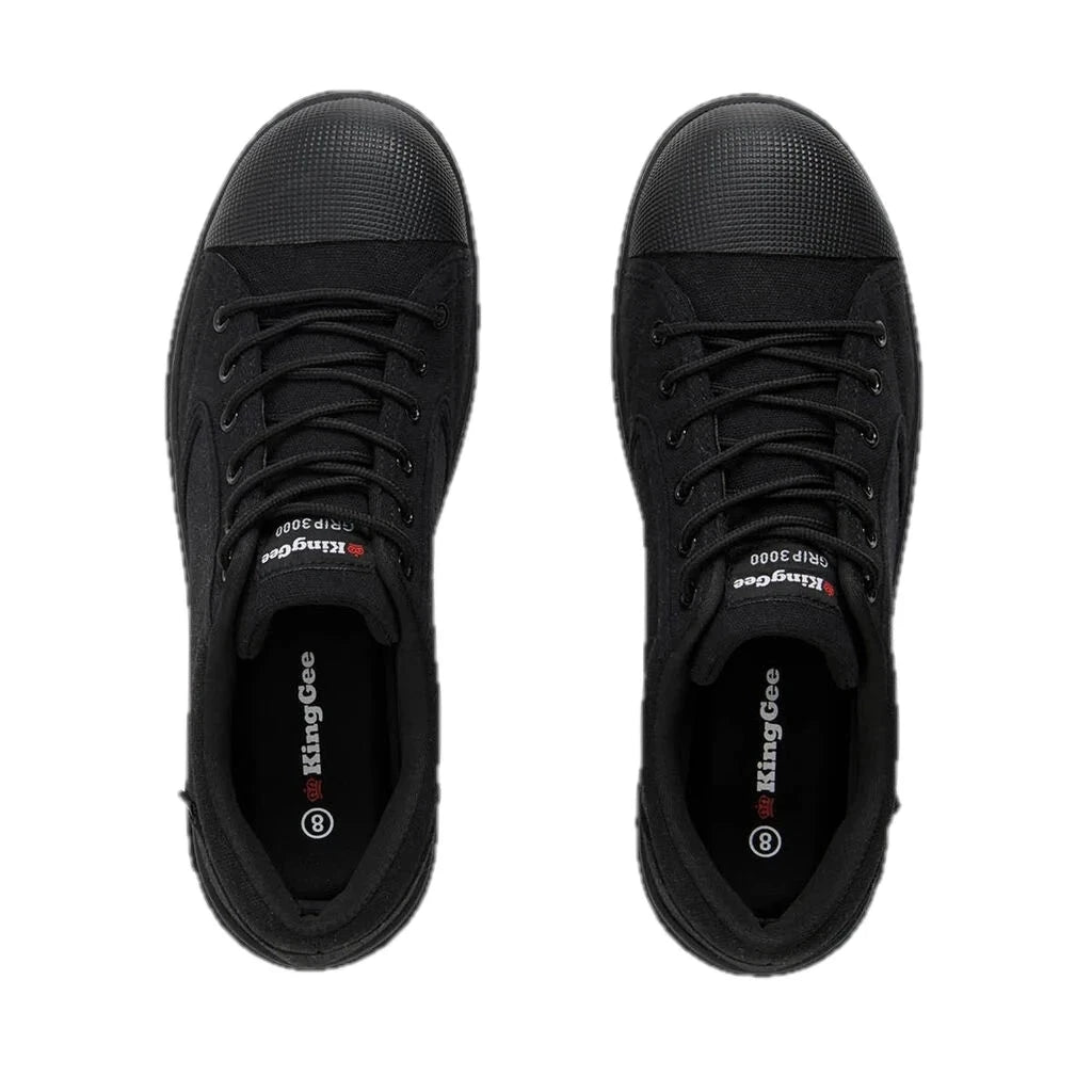Grip 3000 Slip Resistant Canvas Safety Shoes - Black
