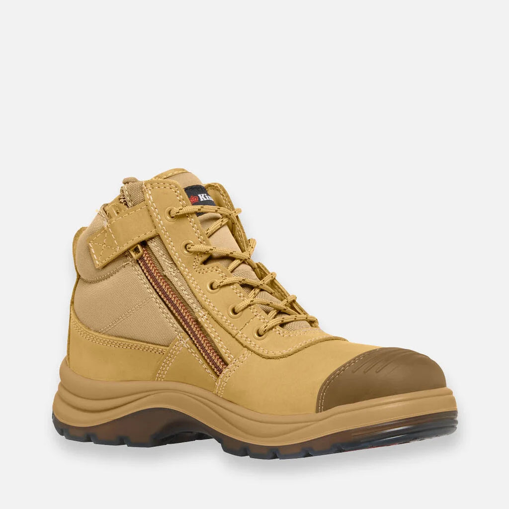 Botas de segurança de trabalho Tradie Zip/Lace Composite, tamanho 6