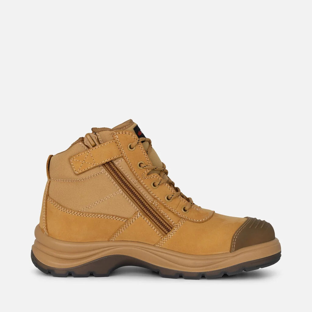 Botas de segurança de trabalho com biqueira de aço, fecho e atacadores, tamanho 5.