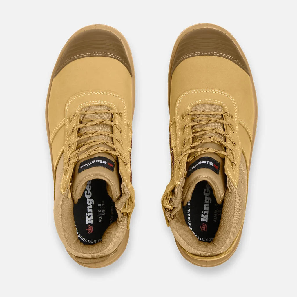 Botas de segurança de trabalho com biqueira de aço, fecho e atacadores, tamanho 5.