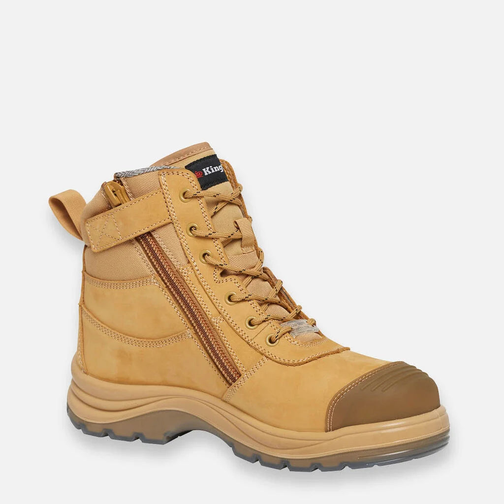 Tradie Zip/Lace Composite Safety Work Boots 6"