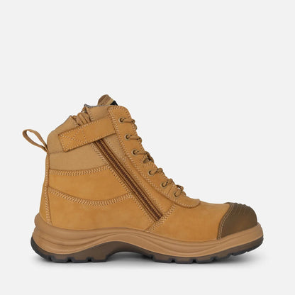 Tradie Zip/Lace Composite Safety Work Boots 6"