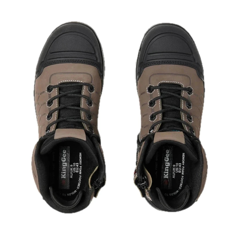 Quantum Hybrid Zip/Lace Composite Toe Work Boots 5" - Cedar