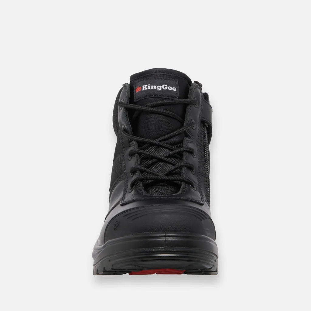 Botas de segurança Radie com biqueira de aço e fecho/ataca, tamanho 5.