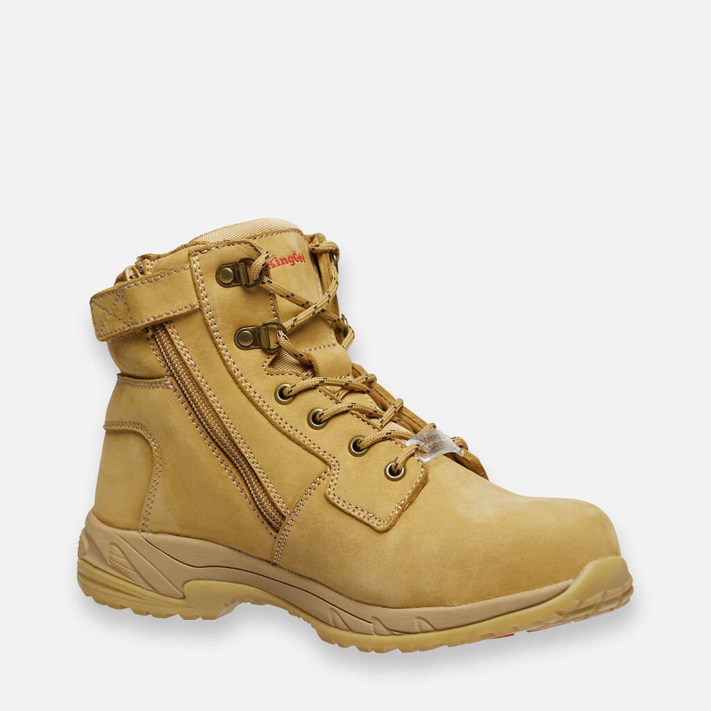 Botas de trabalho híbridas Tradie para mulher com fecho/ataca e biqueira em compósito, tamanho 6". 