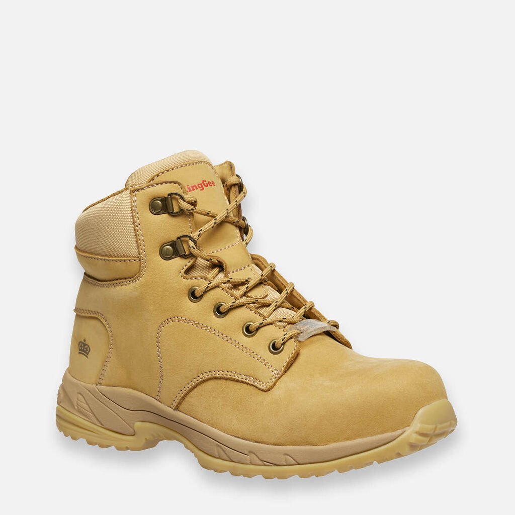 Botas de trabalho híbridas Tradie para mulher com fecho/ataca e biqueira em compósito, tamanho 6". 