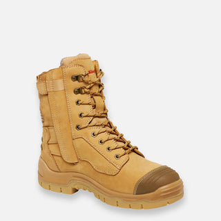 Phoenix Metguard Zip/Lace Safety Work Boots Wheat 8