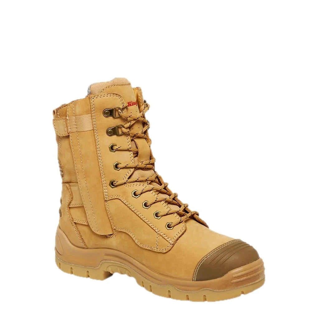 Phoenix Metguard Zip/Lace Safety Work Boots Wheat 8