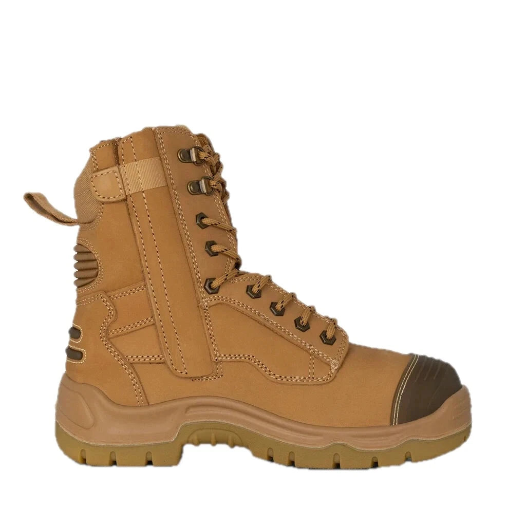 Phoenix Metguard Zip/Lace Safety Work Boots Wheat 8