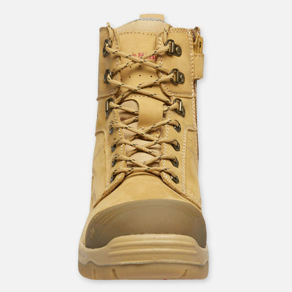 Phoenix Zip/Lace Safety Work Boots With Scuff Cap