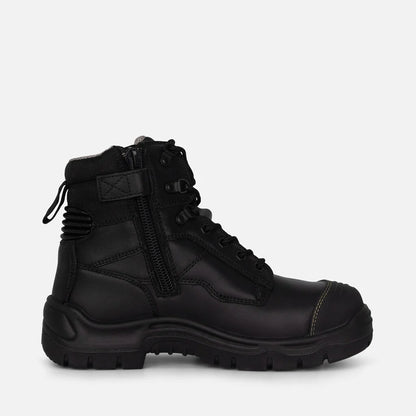 Phoenix Zip/Lace Safety Work Boots With Scuff Cap