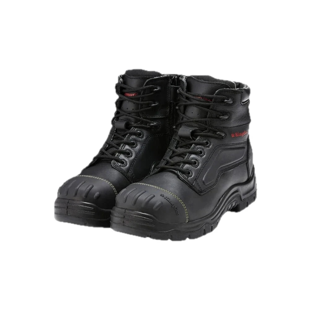 Phoenix Zip/Lace Safety Work Boots With Scuff Cap
