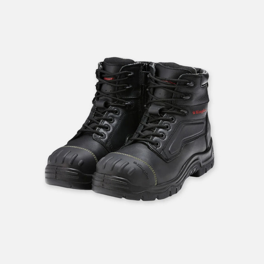 Phoenix Zip/Lace Safety Work Boots With Scuff Cap