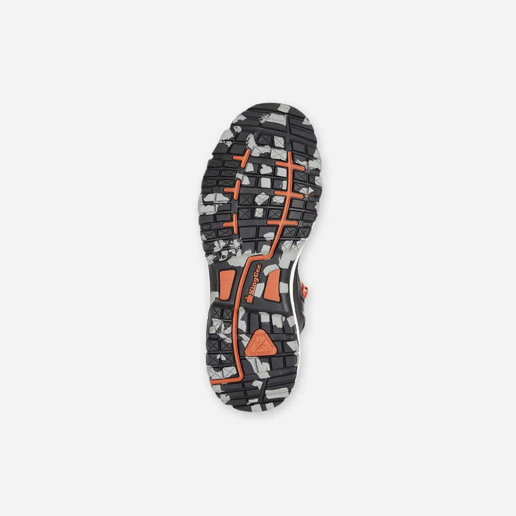 Botas de trabalho Terra Firma Hybrid com fecho/ataca e biqueira em compósito, cano de 5 polegadas - Preto/Laranja Queimado 