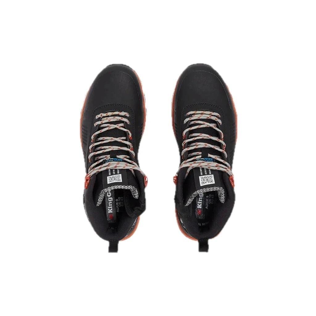 Sepatu Bot Kerja Ujung Komposit Terra Firma Hybrid Zip/Lace 5" - Hitam/Oranye Terbakar 