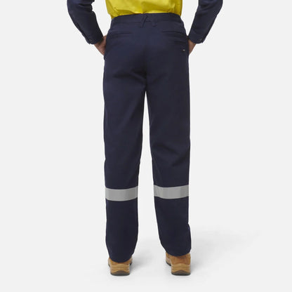 Calças de trabalho para senhora em sarja de algodão refletora