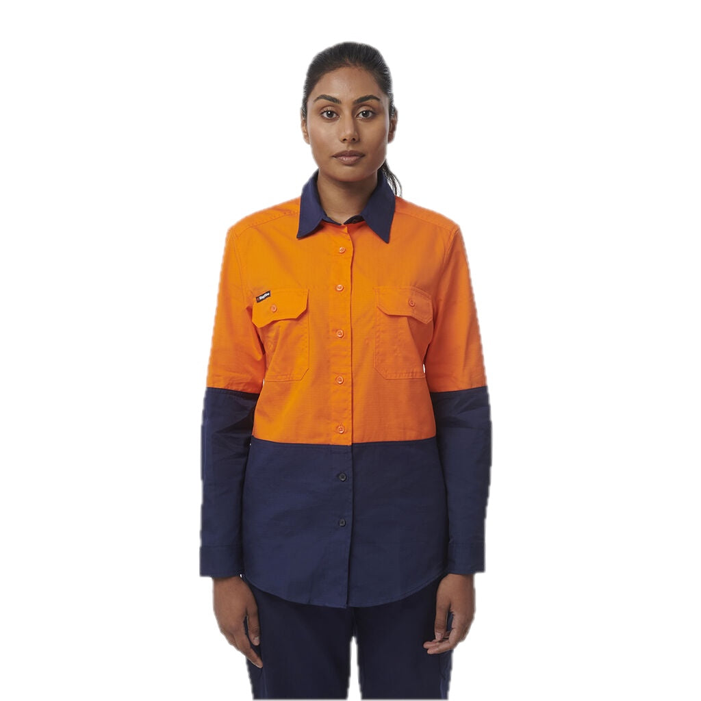 Women's Workcool Vented Spliced Shirt Long Sleeve