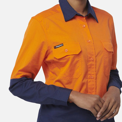 Kemeja Wanita Workcool Berventilasi Lengan Panjang