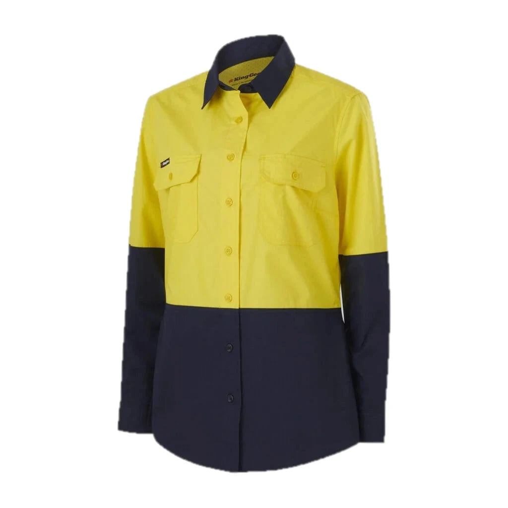 Women's Workcool Vented Spliced Shirt Long Sleeve