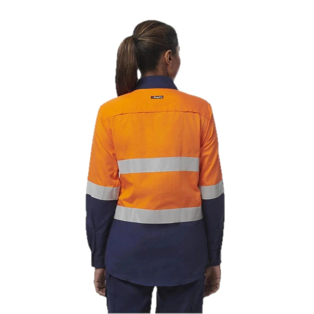 Womens Workcool Vented Spliced Spliced Shirt Taped Long Sleeve