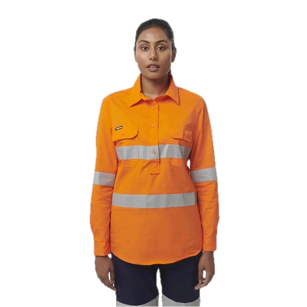 Womens Workcool Vented Closed Front Shirt Taped Long Sleeve