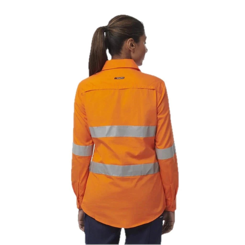 Womens Workcool Vented Closed Front Shirt Taped Long Sleeve