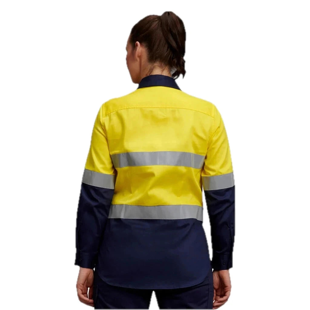 Women's Hi-Vis Reflective Long Sleeve Work Shirt