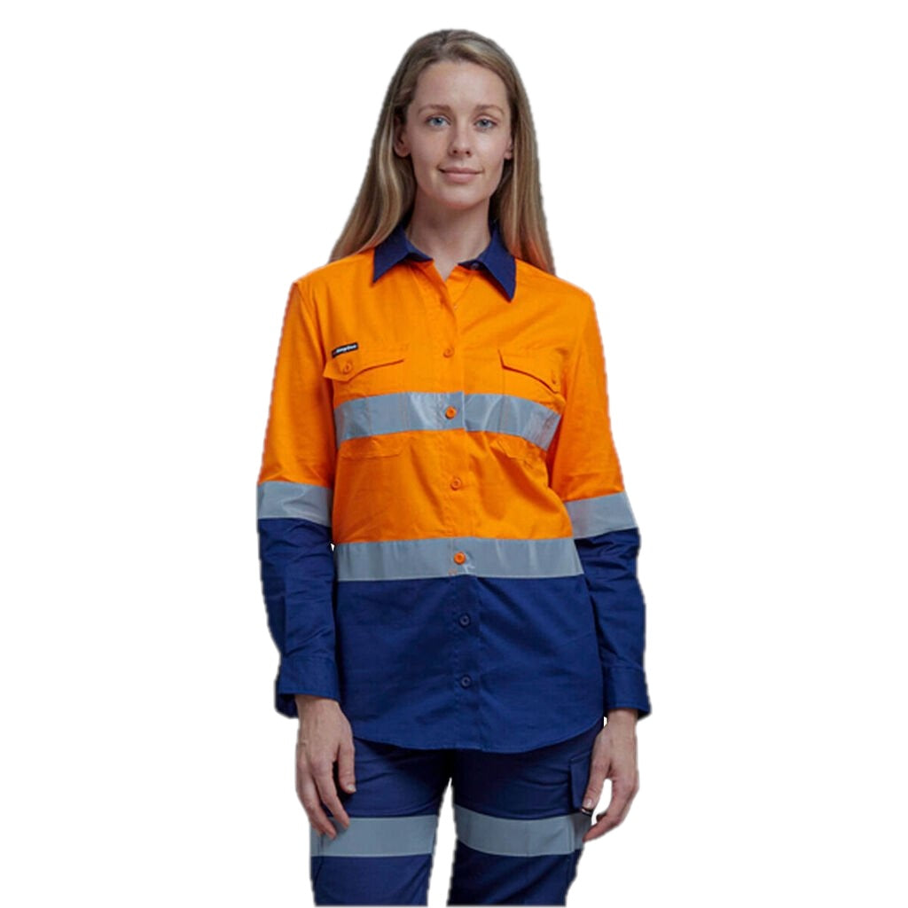Camisola de trabalho de mulher Workcool 2 de alta visibilidade, leve e com detalhes refletores. 