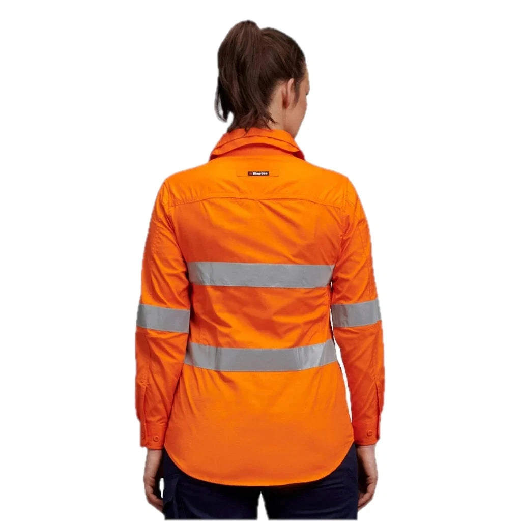 Camisola de trabalho Workcool 2 de alta visibilidade para mulher com detalhes refletores