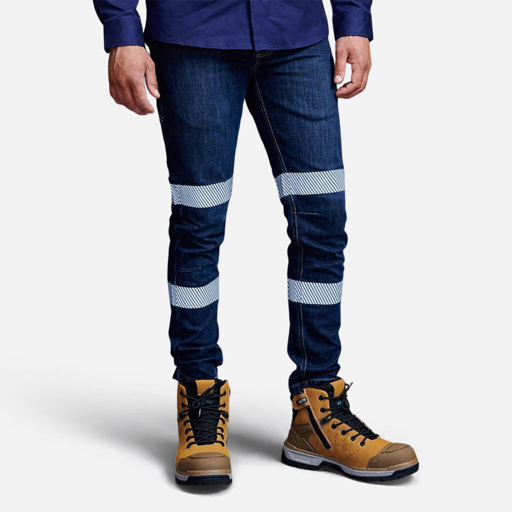 Celana Jeans Kerja Denim Reflektif Urban Coolmax Stretch Slim