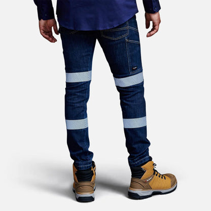 Celana Jeans Kerja Denim Reflektif Urban Coolmax Stretch Slim