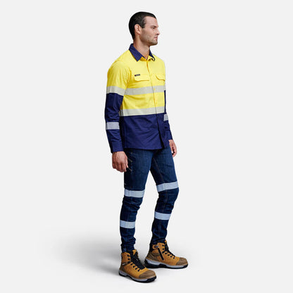 Celana Jeans Kerja Denim Reflektif Urban Coolmax Stretch Slim