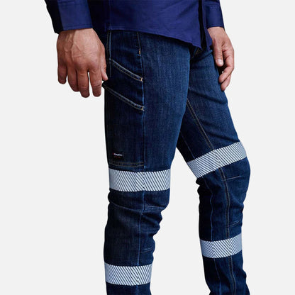Celana Jeans Kerja Denim Reflektif Urban Coolmax Stretch Slim