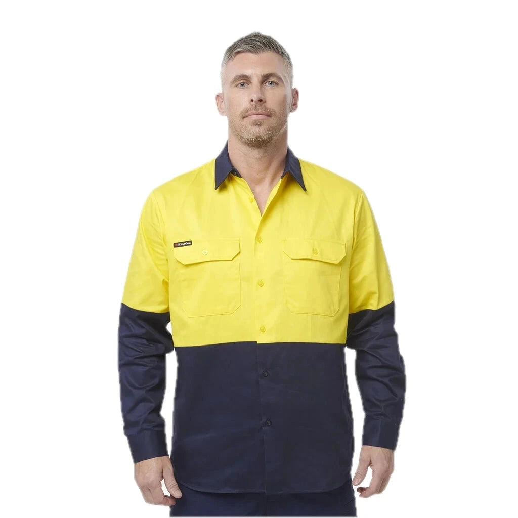Kemeja Kerja Drill Lengan Panjang Hi-Vis Originals