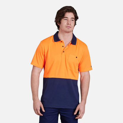 Polo de manga curta Workcool Hyperfreeze Hi-Vis bicolor