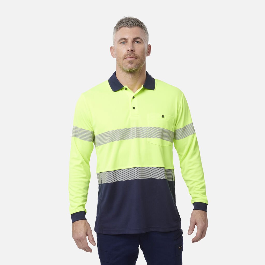 Polo de manga comprida refletor de alta visibilidade Workcool Hyperfreeze 