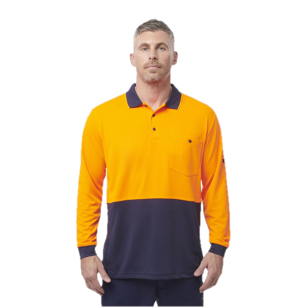 Workcool Hyperfreeze Hi-Vis Two Tone Long Sleeve Polo Shirt