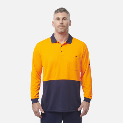 Polo de manga comprida Workcool Hyperfreeze Hi-Vis bicolor