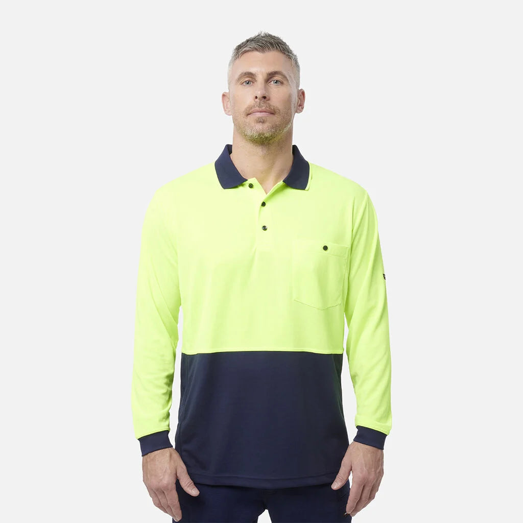 Polo de manga comprida Workcool Hyperfreeze Hi-Vis bicolor