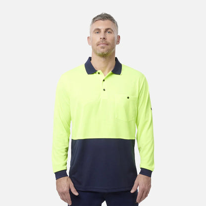Polo de manga comprida Workcool Hyperfreeze Hi-Vis bicolor
