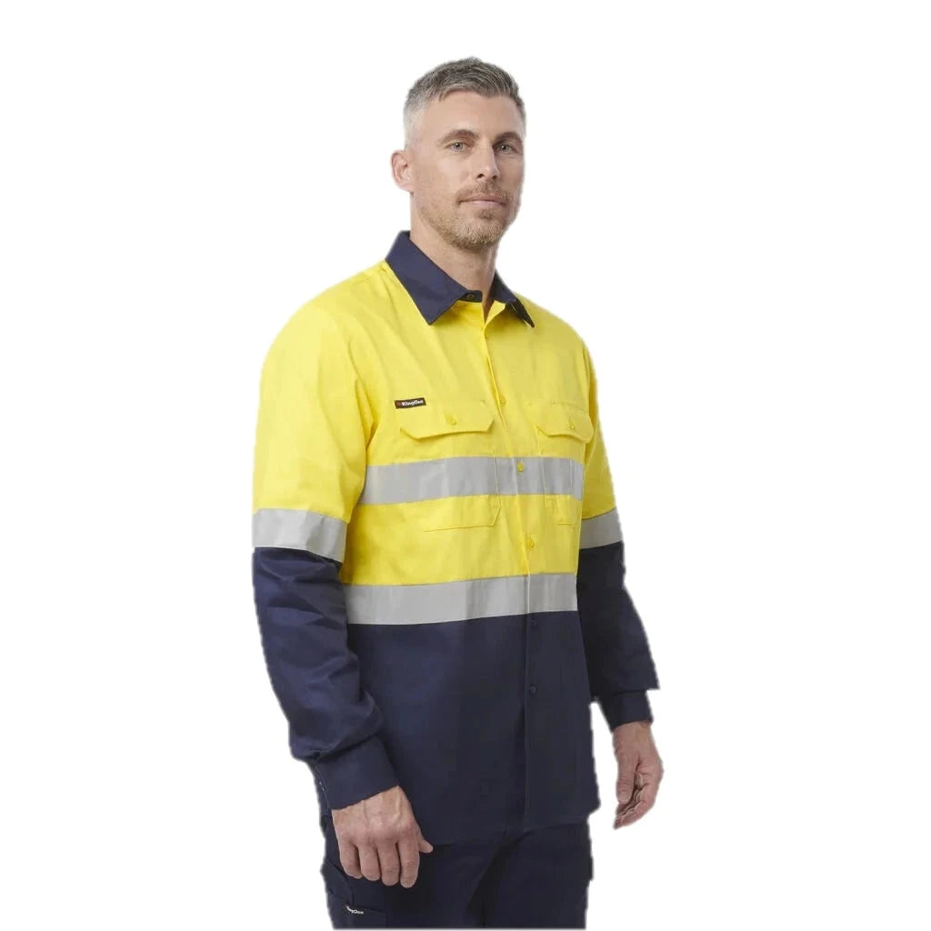 Kemeja Kerja Lengan Panjang Dua Warna Reflektif Hi-Vis Originals