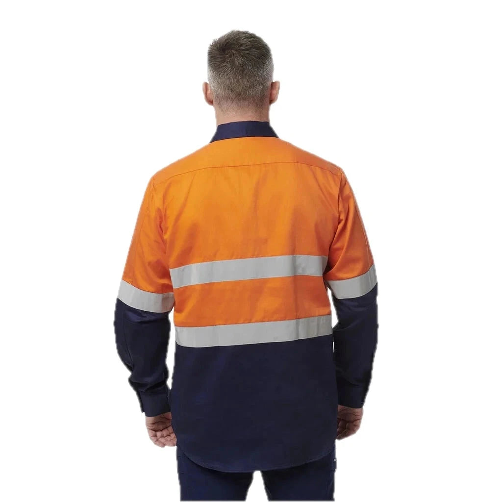 Kemeja Lengan Panjang Depan Tertutup Reflektif Hi-Vis Originals