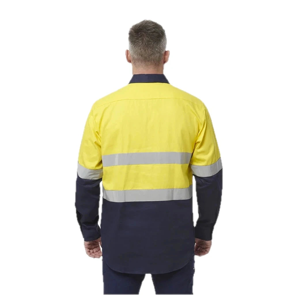 Kemeja Lengan Panjang Depan Tertutup Reflektif Hi-Vis Originals