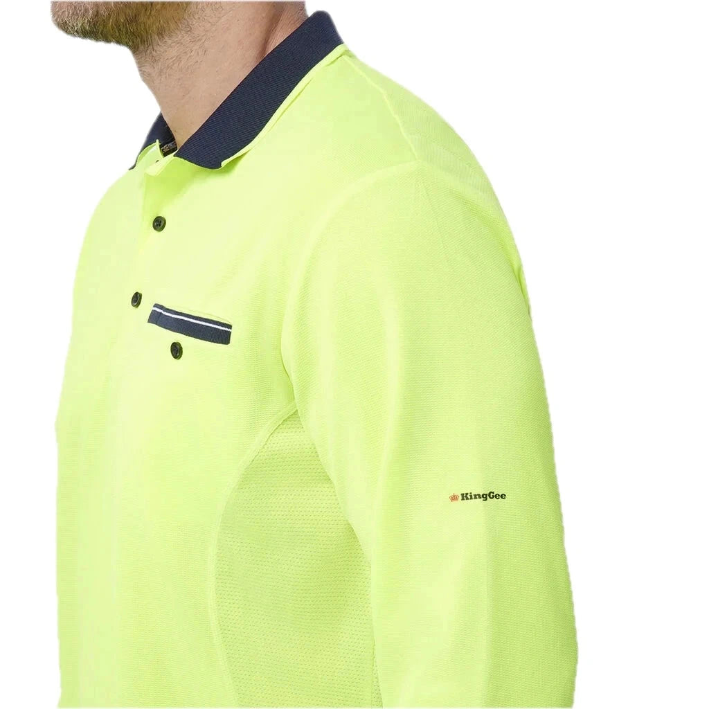 Workcool Hyperfreeze Hi-Vis Lightweight Long Sleeve Polo
