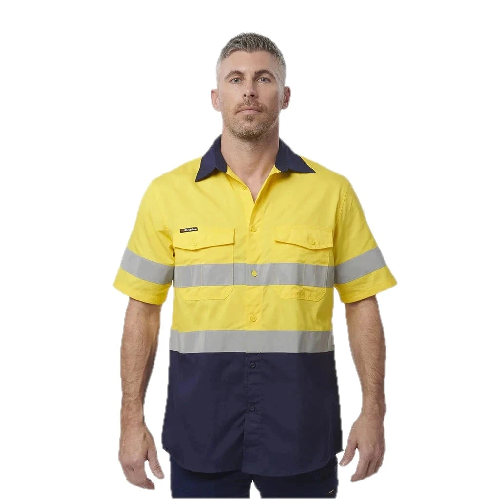Kemeja Kerja Lengan Pendek Reflektif Workcool 2 Hi-Vis