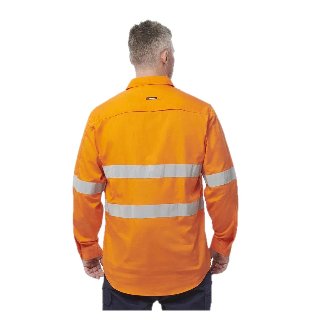 Camisola Workcool 2 de alta visibilidade com frente fechada e detalhes refletores