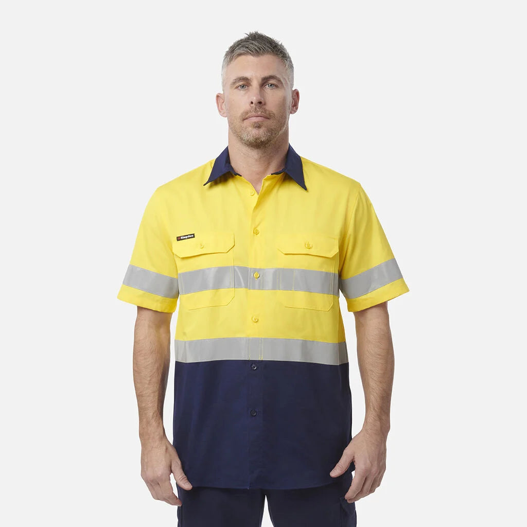 Camisola Workcool Ventilada com Costuras e Manga Curta